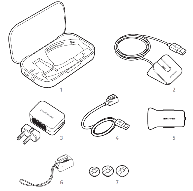 Diagram of the accessories you can buy separately