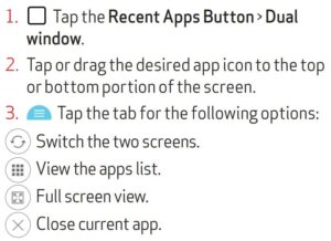 Viewing two apps at one time guide