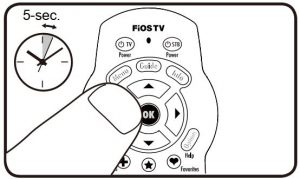 Press and hold OK on the remote control
