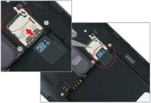 Inserting a micro SD card